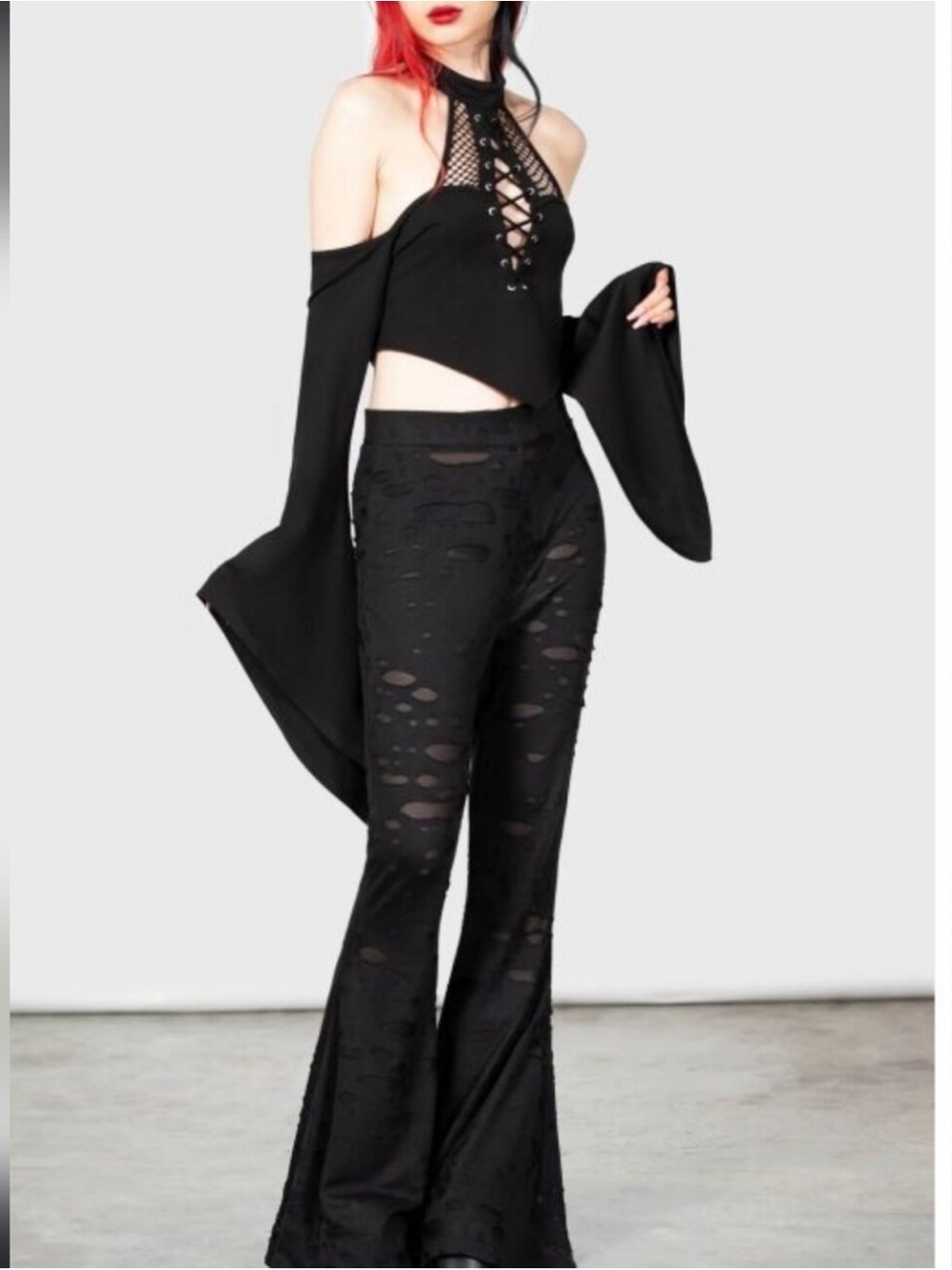 Killstar Biter Flare Pants Sz Large/XL